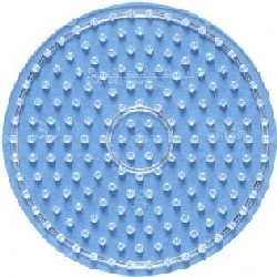Steckplatte Bügelperlen, Form Kreis, transparent, für Maxi Bügelperlen